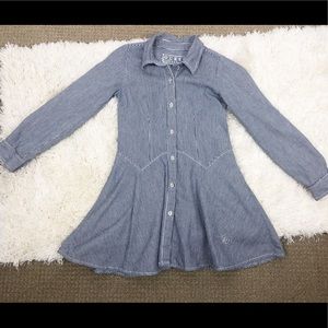 Guess Girls Blue Wash Cotton Dress. Size S (7-8)